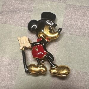 Vintage Disney Mickey Mouse Enamel Pin brooch